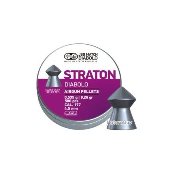 Bote de 500 plombs JSB Diabolo Straton - Cal. 4.5