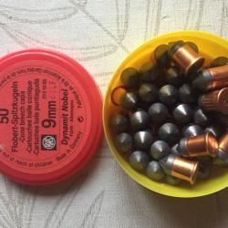 42 balles conique 9mm flobert