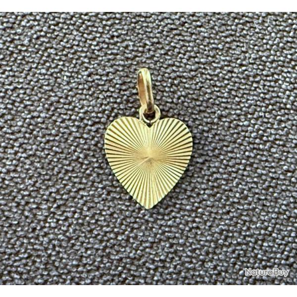 Pendentif coeur or massif 18 carats