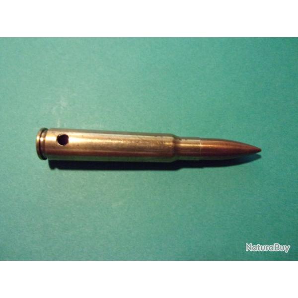 1 Munition 8 mm x 57 R P tui laiton, balle blinde cuivre, neutralise.