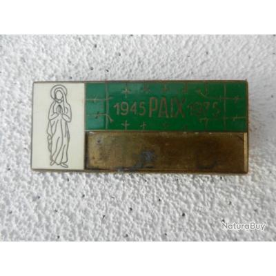 ANCIENNE BROCHE ÉMAILLÉE religieuse Vannes Sainte Vierge Jésus croix