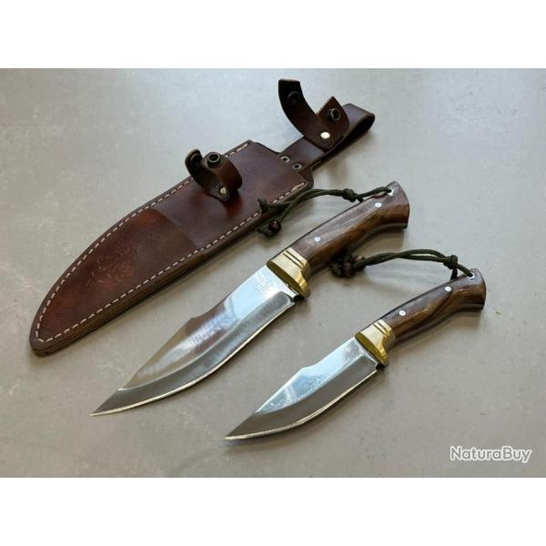 Set de 2 couteau forgs LLF srie chasse enchre