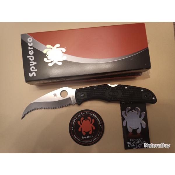 Spyderco Matriarch 2 C12SBK2 Black FRN, couteau de poche dentel