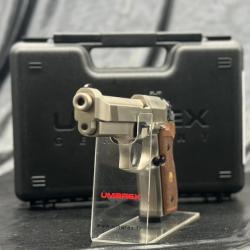 PISTOLET BERETTA M 92 FS CO2 CAL 4.5 MM - NICKEL/BOIS