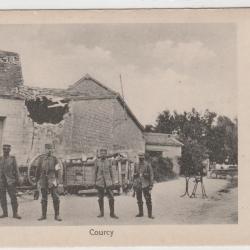 CPA Allemande de Courcy (Marne) /Soldats allemands / 1916