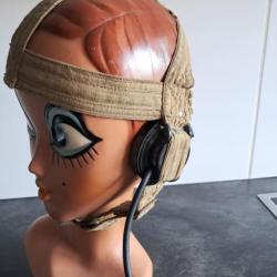 casque radio serre tête écouteur tankiste char français ww2 elno