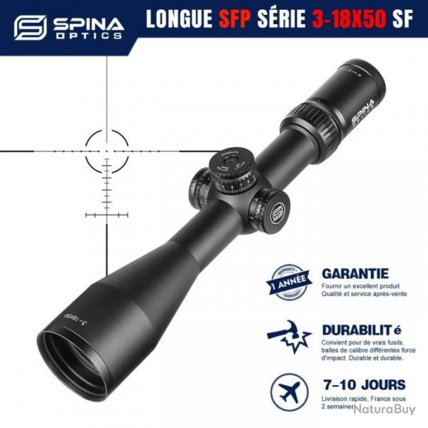 Lunette de vise LONGUE SFP 3-18x50 SF