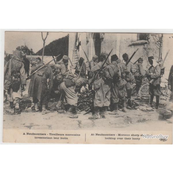 CPA - Neufmoutiers Tirailleurs Marocains Butin De Guerre