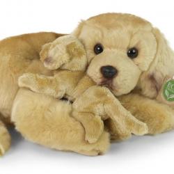 Peluche Golden Retriever avec son chiot 27cm Eco-friendly