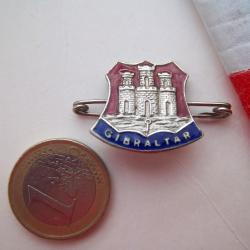 épinglette insigne collection vintage Gibraltar territoire britannique d'outre-mer