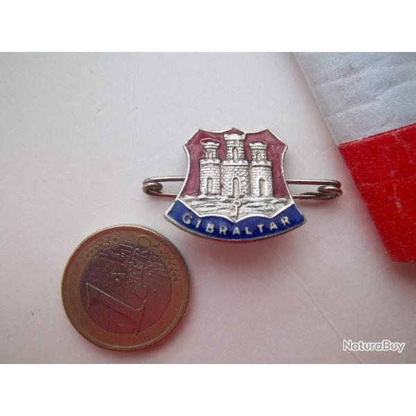 pinglette insigne collection vintage Gibraltar territoire britannique d'outre-mer