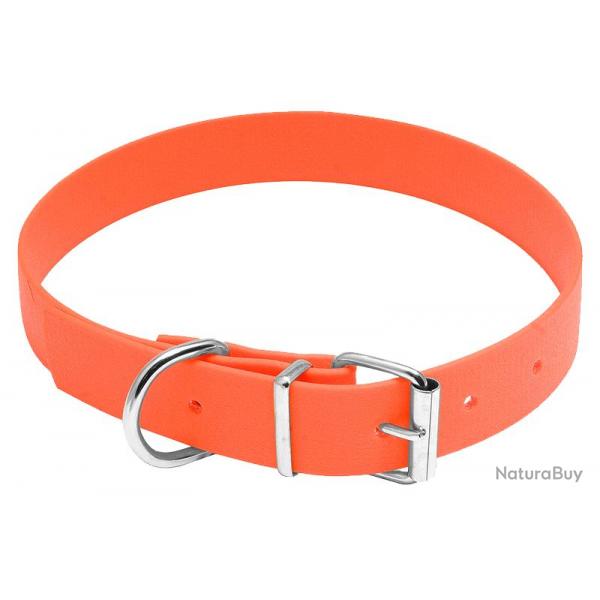 Collier pour chien polyurthane orange fluo Country Taille 40cm