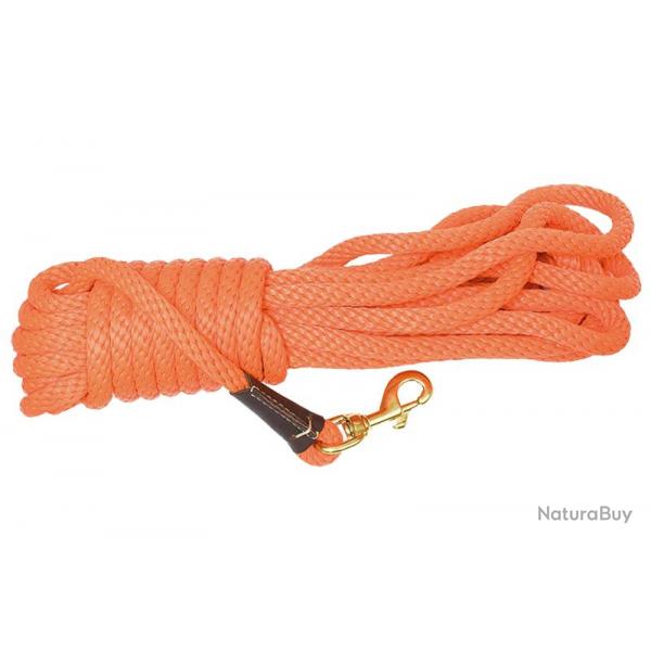 Longe corde orange pour chien Country Diamtre 9mm