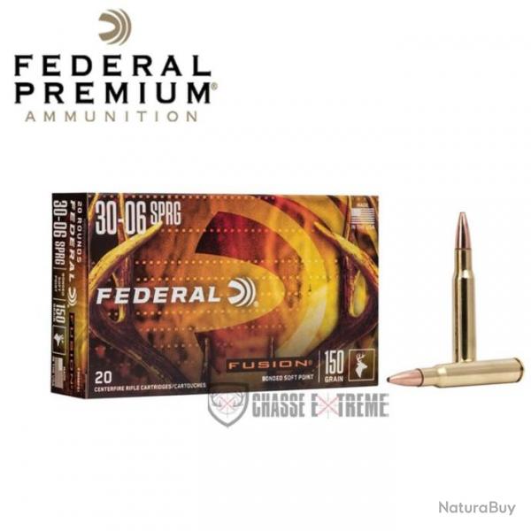 20 Munitions FEDERAL Fusion Cal 30-06 Sprg 150Gr Soft Point