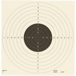 Paquet de 100 cibles court C50 en carton 51X52 cm