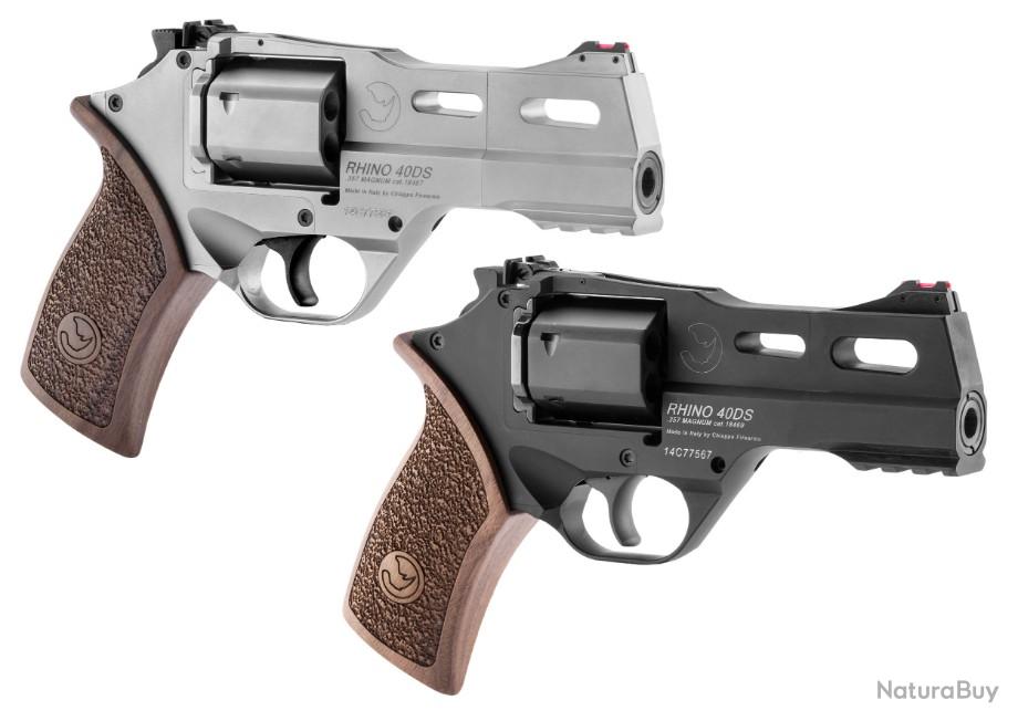CHIAPPA RHINO 40DS CHROME / BLACK CAL. 357 MAG + 50 MUNITIONS 357 MAG ...