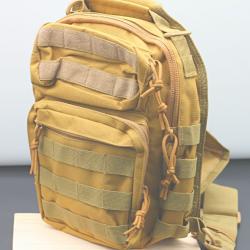 Sacoche, sac, bandoulière, MOLLE, d'épaule multi-poches TAN 10 litres