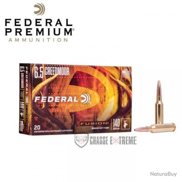 20 Munitions FEDERAL Fusion Cal 6.5 Creedmoor 140Gr Soft Point