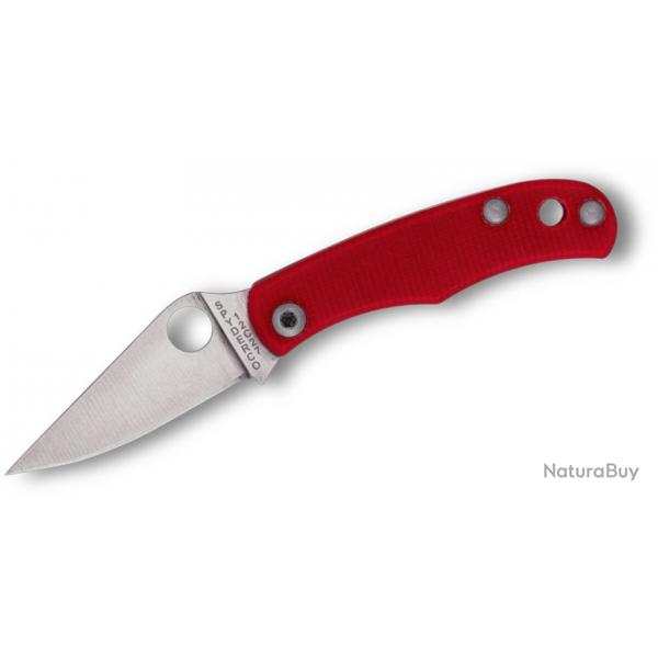 Couteau Spyderco Bug Micro-Size Slipjoint Lame Acier 12C27 Manche Red G10 SC133GRDP