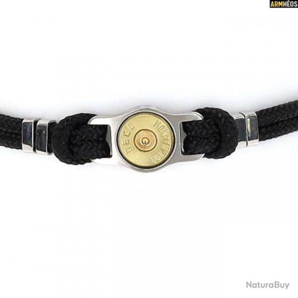 ELDEN PARIS BRACELET DOUILLE ET CORDON BANG BANG CAL .357 MAGNUM COULEUR NOIR 22 CM (011914)