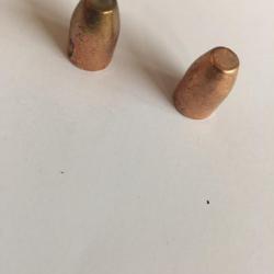 250 Ogives Cuivrées MPF Calibre 38-40 ou 40 RN FP 205 Gr TMJE Ø 401"