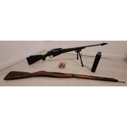 Carabine Mosin Nagan 91.30 tacticalisé 7,62x54R + Silencieux ASTUR MEDIUM + Lunette 6-24x50