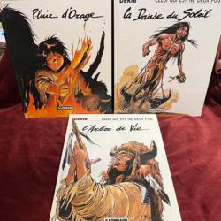 Ensemble de 3 bandes dessinées celui qui est né deux fois Derib indien des plaines