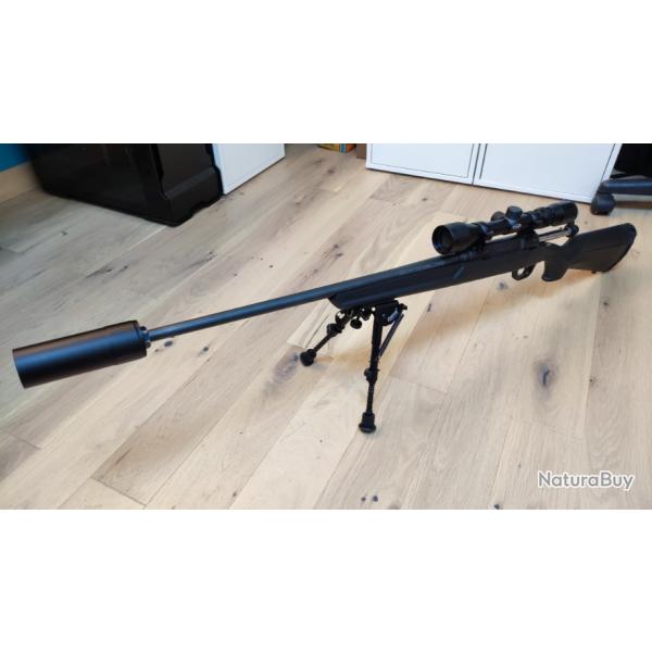 Savage Axis XP 222 Rem 5+1 + lunette weaver 3-9x40 + silencieux hausken MD + bipied et cartouches