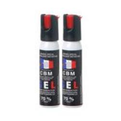 Lot de 2 BOMBES GEL DEFENSE CS CAPOT 1/4 DE TOUR 25ML