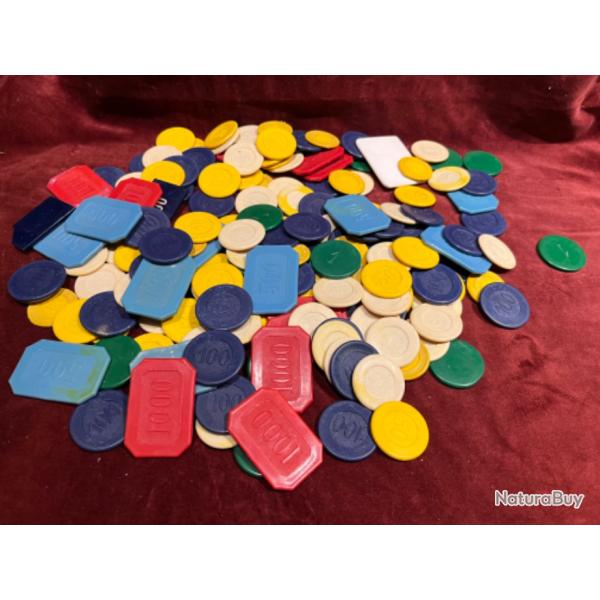 Gros lot de jetons poker jeux de saloon  anciens certains monogramms western