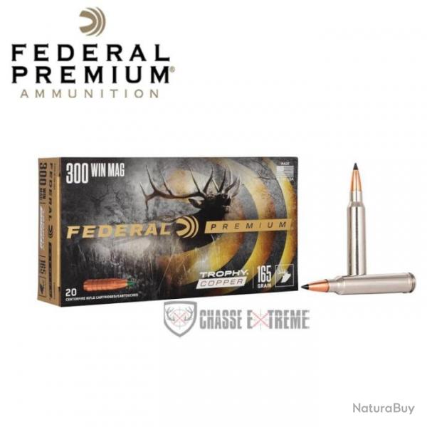 20 Munitions FEDERAL Premium Cal 300 Win 165Gr Trophy Copper