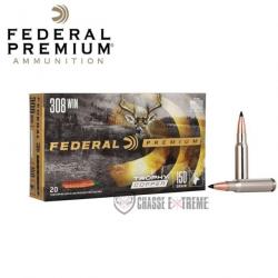 20 Munitions FEDERAL Premium Cal 308 Win 150Gr Trophy Copper