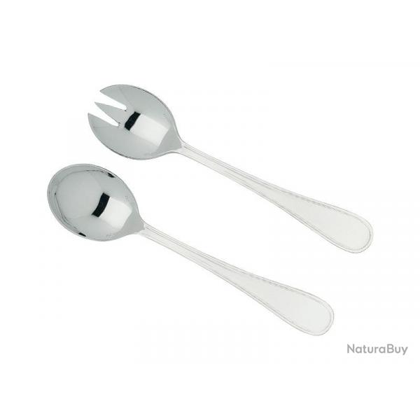 BEL1618  SERVICE A CRUDITES 2 PIECES INOX NEUF