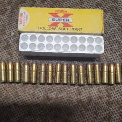 boite ancienne WINCHESTER WESTERN SUPER X de 20 cartouches 44 MAG à balle 240 grs HOLLOW SOFT POINT