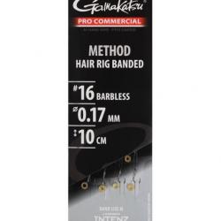 GAMAKATSU BAS DE LIGNE PRO COMMERCIAL METHOD EYED BANDED 10CM 0,17mm 16 10cm