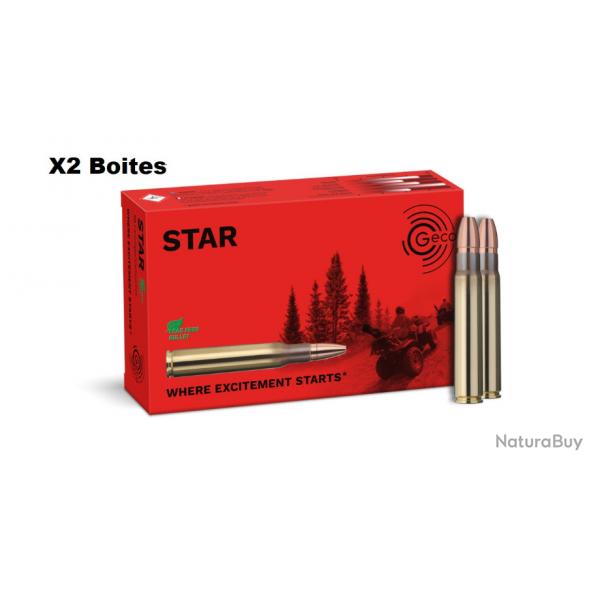 2 Boites 40 munitions GECO 9,3x62 STAR 16.2G 250GR SANS PLOMB