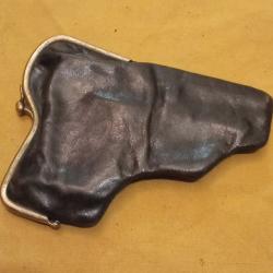 Holster/Etui "porte-monnaie" pour pistolet 6.35mm en Cuir Noir