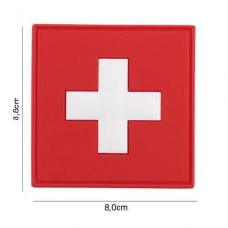 Patch 3D PVC Suisse carré