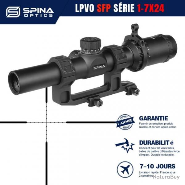 Lunette de vise LPVO SFP SERIE 1-7X24 LIVRAISON GRATUITE !!!