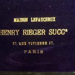 Le faucheu 37 rue vivienne paris  (  étui valise  )  1802 - 1892   lefaucheux étui fusil de chasse