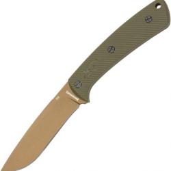 Couteau de Chasse Survie Browning Back Country Medium OD Green G10 Lame Acier D2 Etui Kydex BR0542B