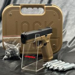 Edition limitée - "PACK Prêt A Tirer" PISTOLET GLOCK 17 GEN5 CAL 43 PAINTBALL T4E COYOTE FRENCH ARMY