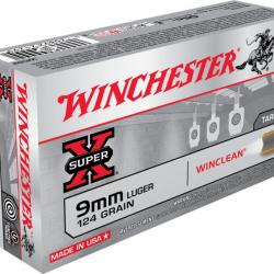 BF24 ! - Pack de 500 Balles Winchester Cal.9x19 FMJ 124gr (10 Boites de 50) - PROMO !