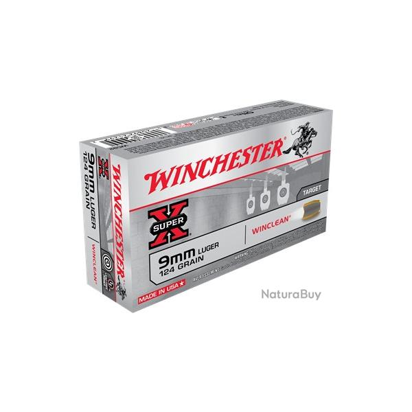 BF24 ! - Pack de 1000 Balles Winchester Cal.9x19 FMJ 124gr (20 boites de 50) - PROMO !