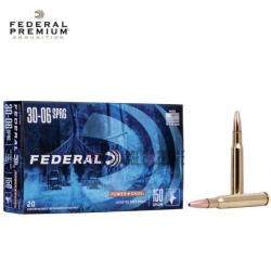 Boite de 20 Munitions FEDERAL PowerShok Cal 30-06 150Gr Soft Point