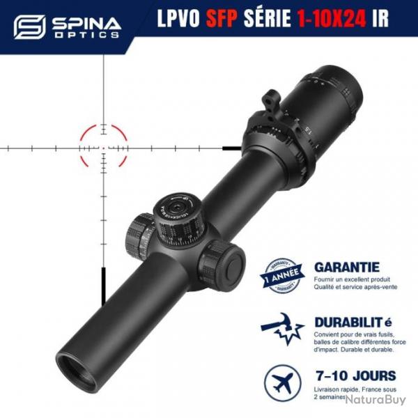 LPVO SFP SERIES 1-10x24IR-ONLY SCOPE- paiement 3 ou 4 fois LIVRAISON GRATUITE