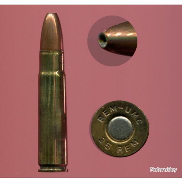 .35 Remington - fabrication REM-UMC - balle cuivre pointe creuse