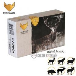 20 Cartouches FOX BULLETS Cal 270 Win 130Gr Fox Classic Hunter