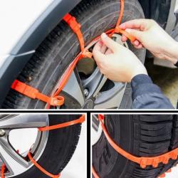 Attache Anti-Dérapante Hiver pour Roues Neige - Sécurité et Adhérence Maximales b