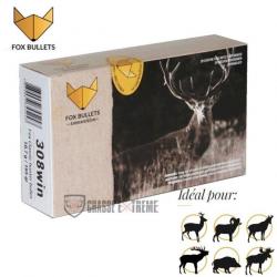 20 Cartouches FOX BULLETS Cal 308 Win 165Gr Fox Classic Hunter